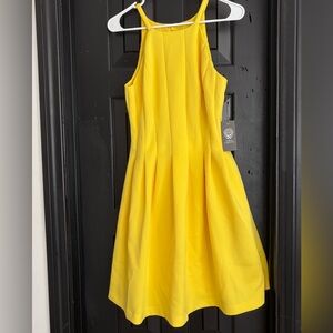 Vince Camuto Yellow Fit & Flare Dress | Size 8 | New With Tags